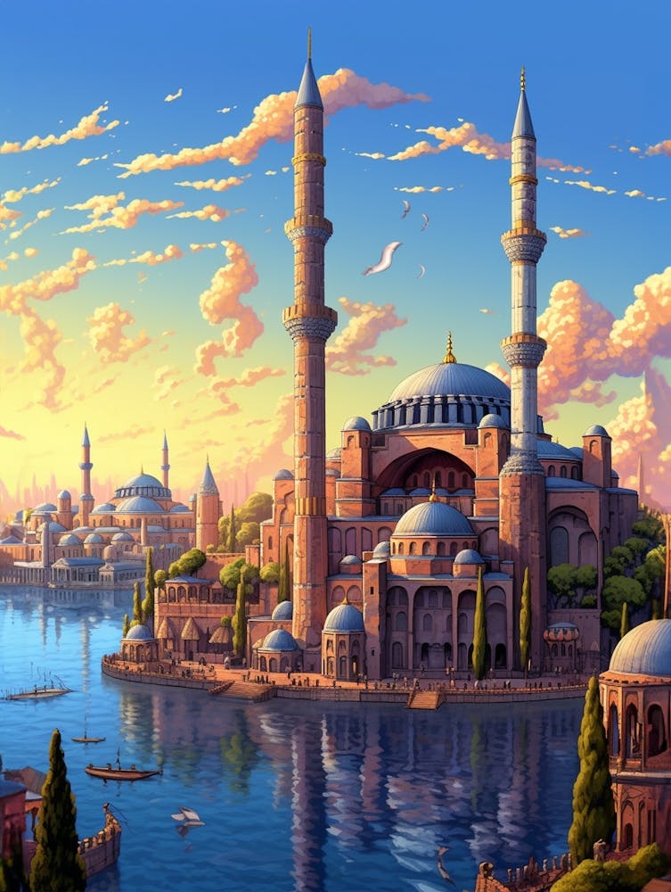 Hagia Sophia Ayasofy Modern Art Pixel Art 2