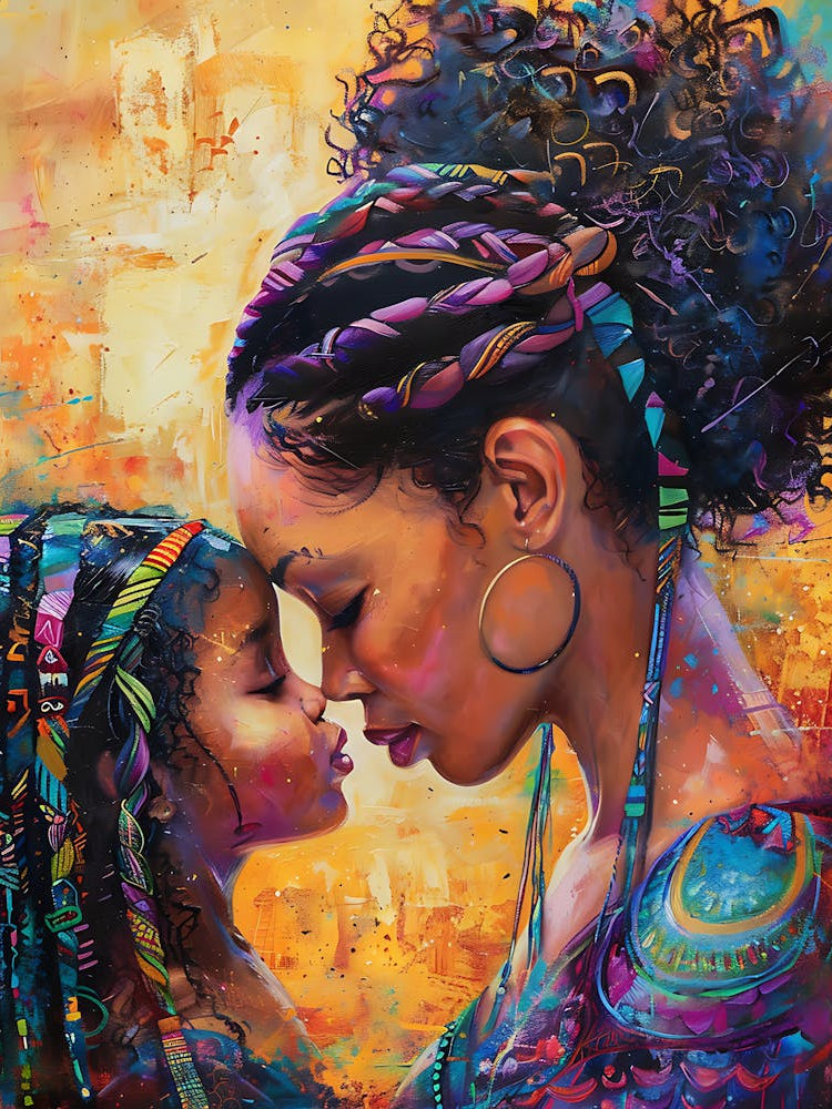 Vibrant Afro Mother And Daughter 18