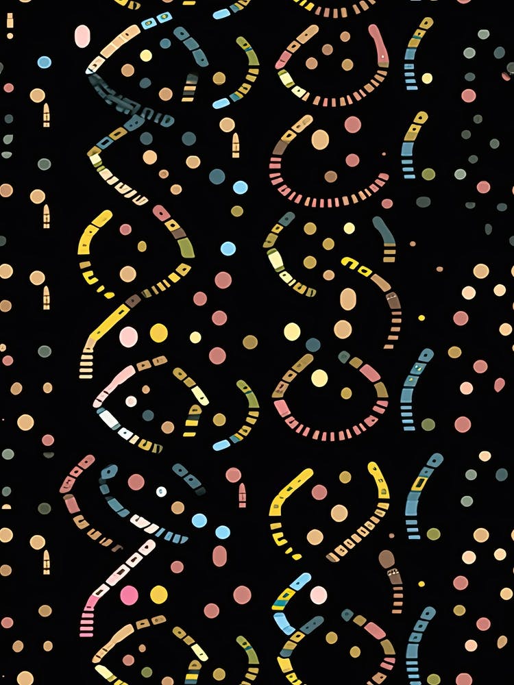 Watercolour Colour Lines Dna 2