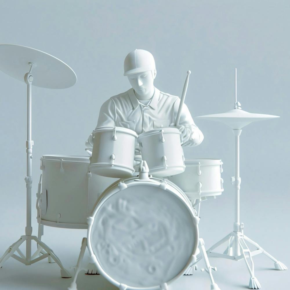 Drummer Playing Drums