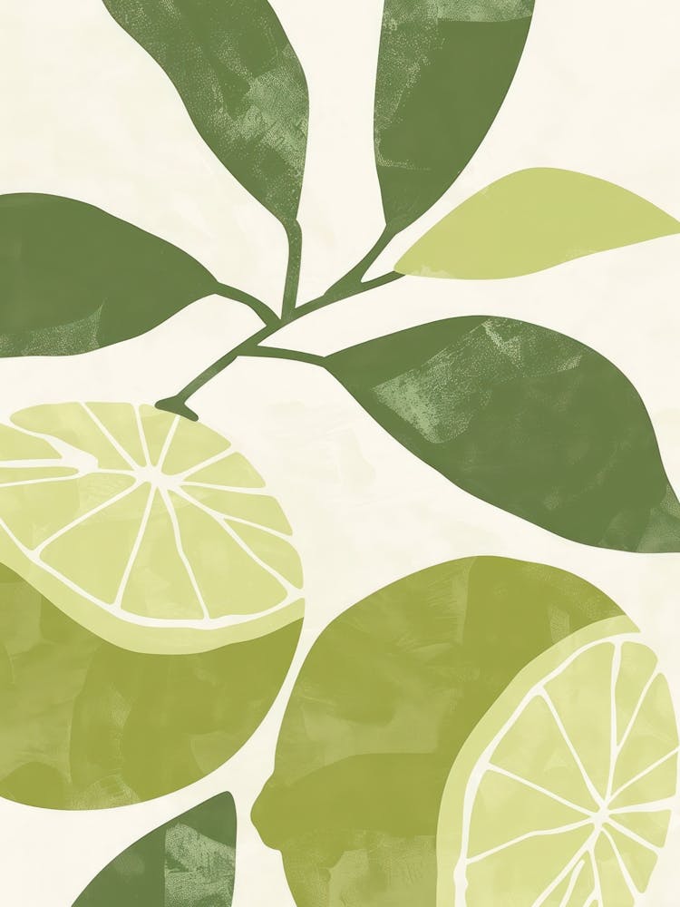 Limes Close Up Illustration 6
