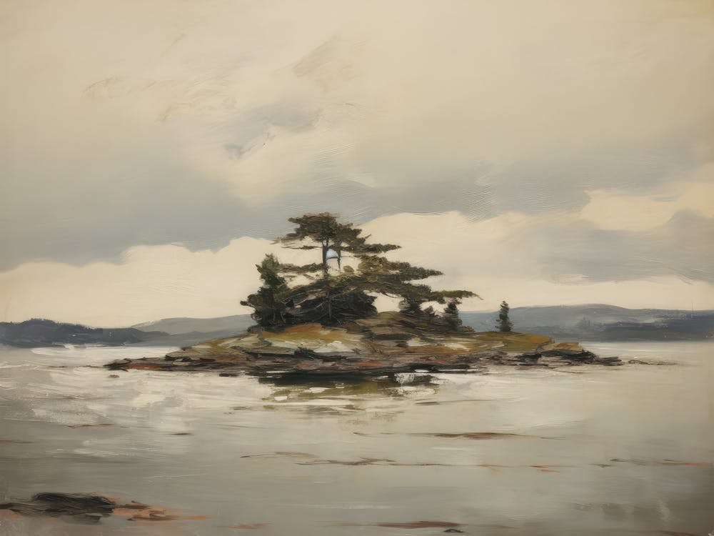 Italian Lake Painting