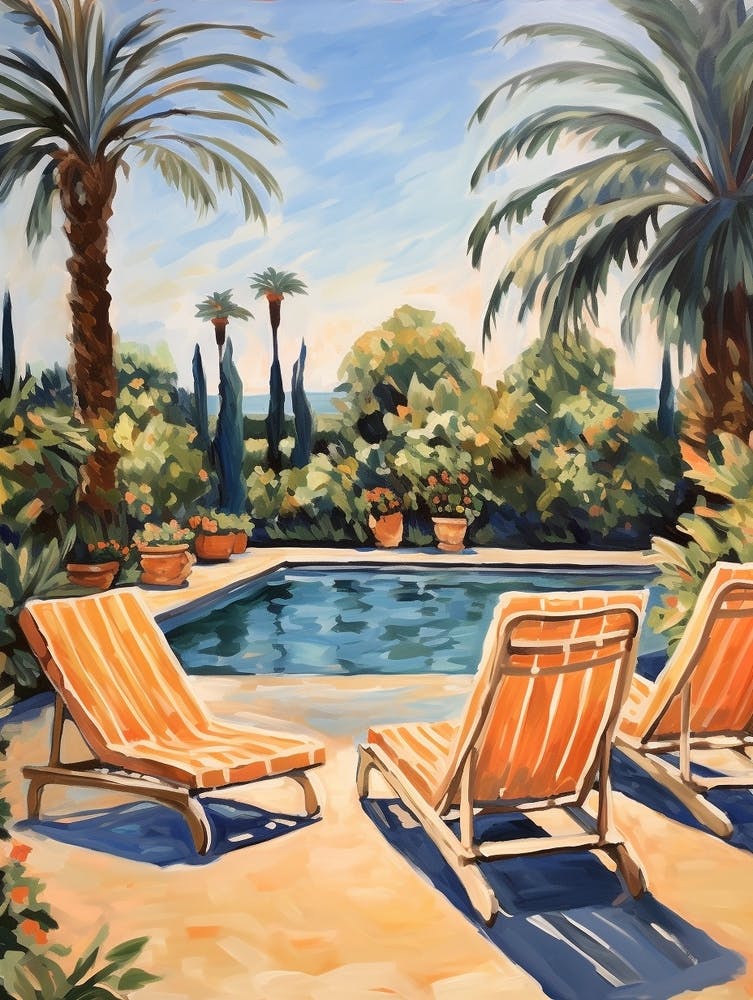 Sun Lounger By The Pool In Venice Italy