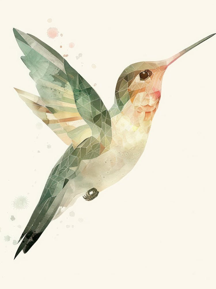 Charming Nursery Kids Animals Hummingbird 2