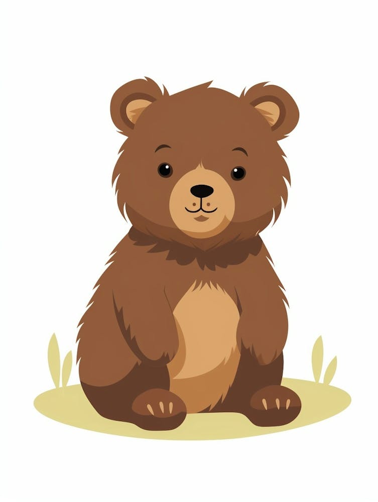 Baby Animal Illustration  Bear 1