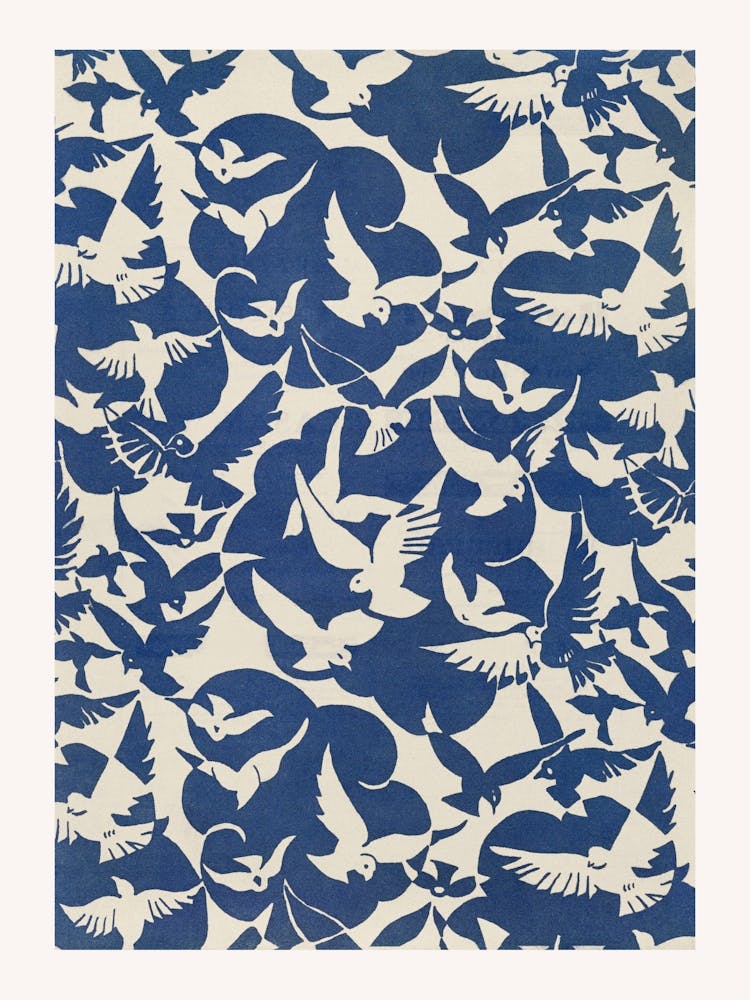 Birds In Blue And White