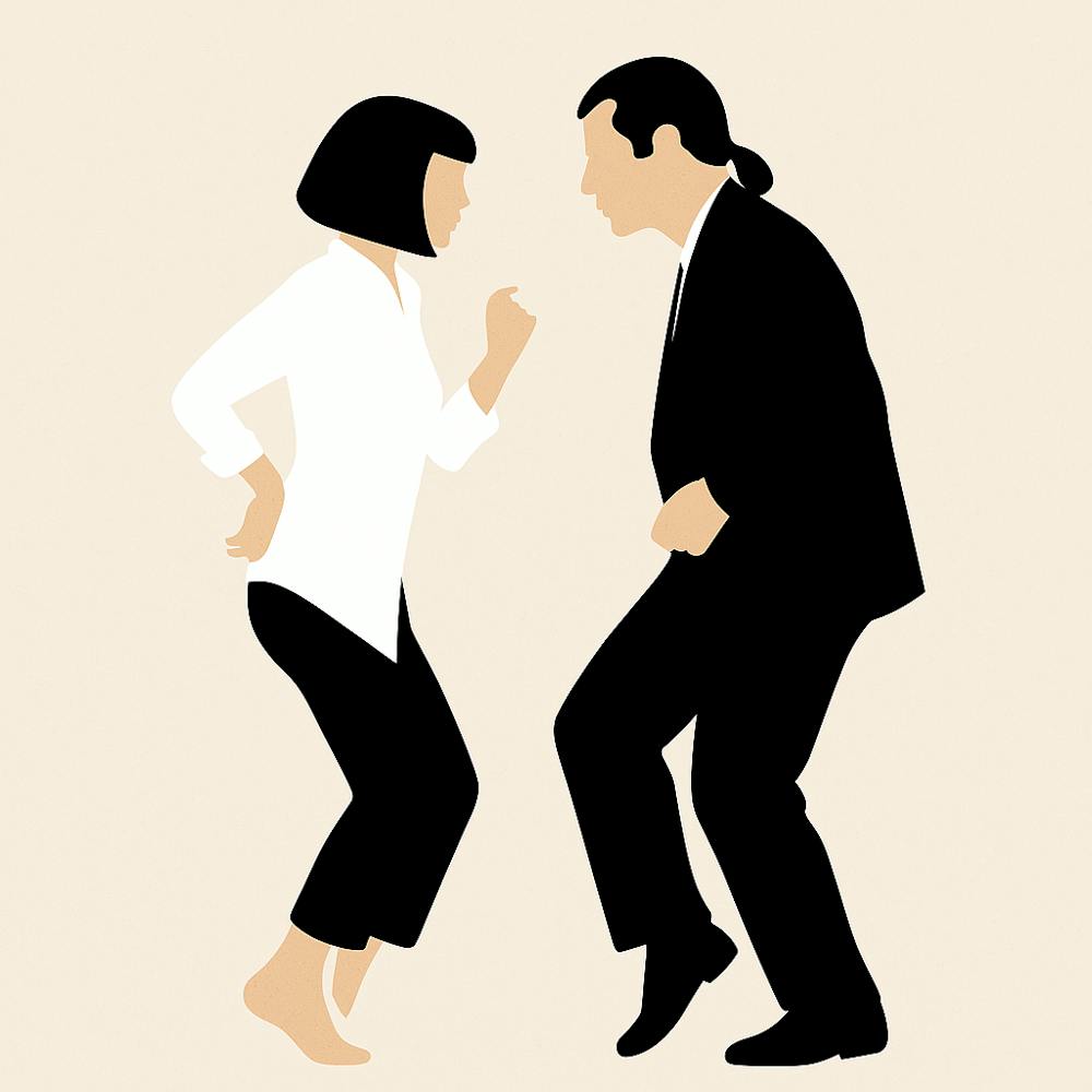 Vincent Vega and Mia Wallace dancing at Jack Rabbit Slim’s-1994