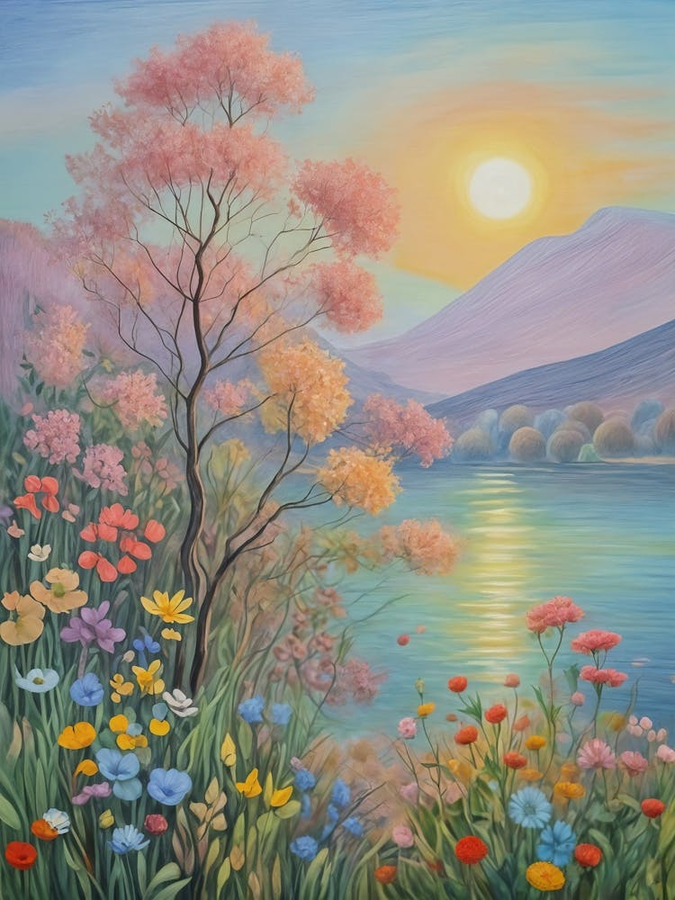 Romantic Lake Sunset