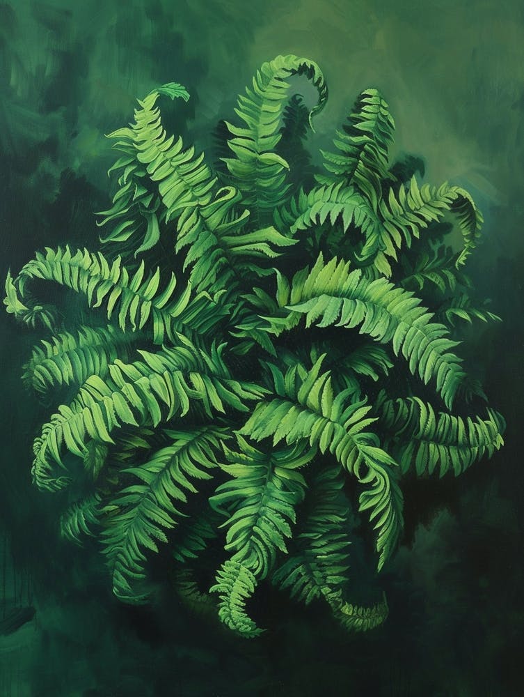 Upside Down Fern Painting 4