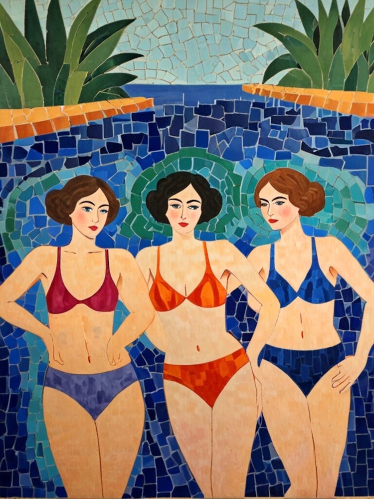 Three Women In Bikinis