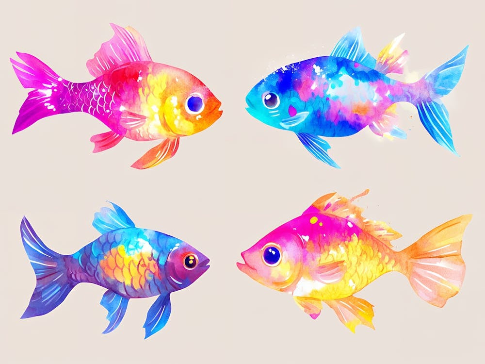 Watercolor Fishes