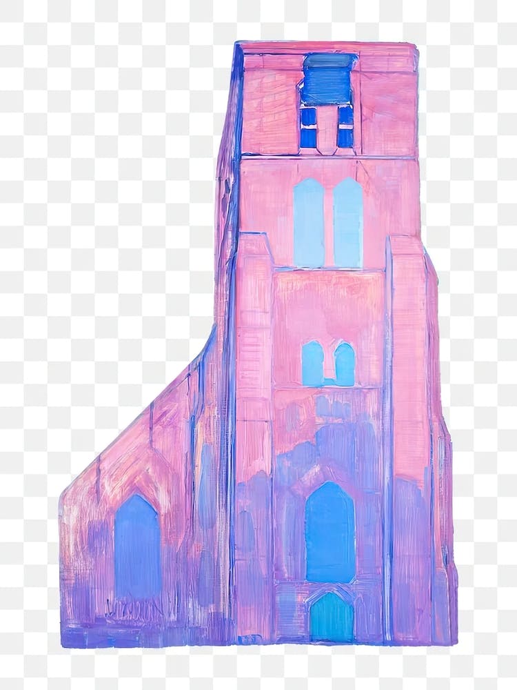 Church Tower Sticker, Piet Mondrian