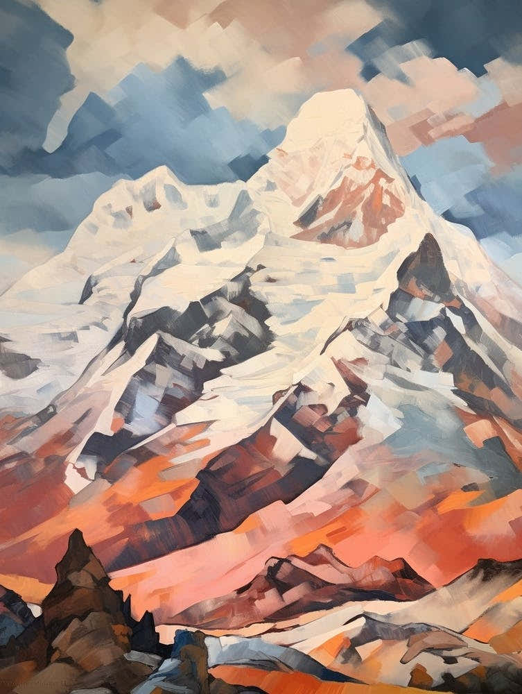 Kangchenjunga Nepal India 2 Mountain Painting