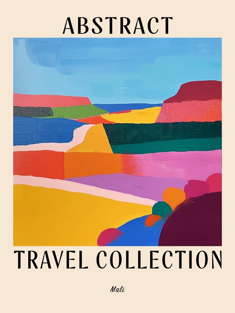 Abstract Travel Collection Poster Mali 2