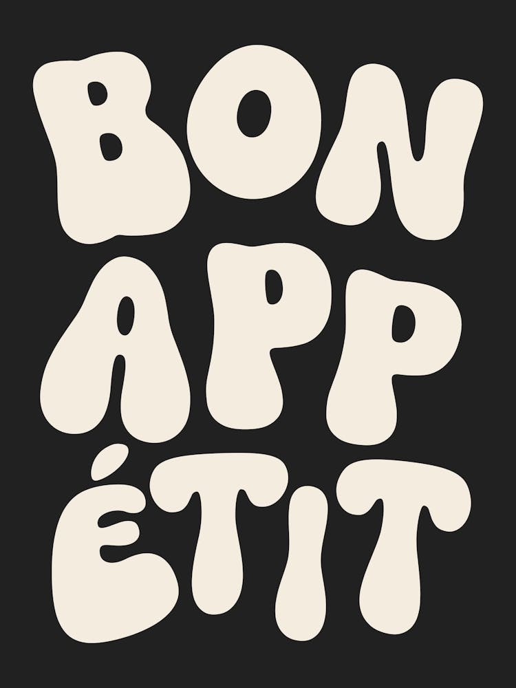 Bon Appetit - White & Black