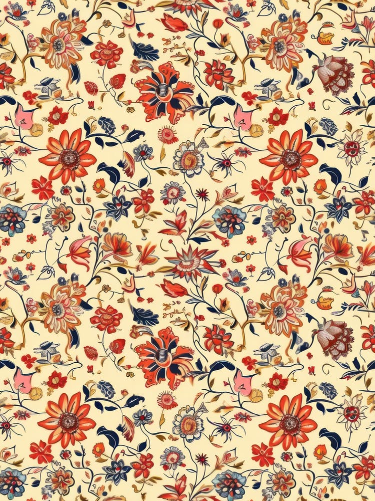 Clover Chic London Fabrics Floral Pattern 4