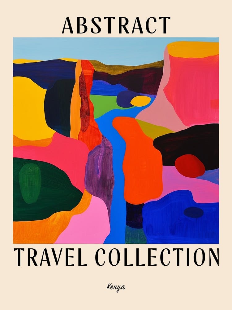 Abstract Travel Collection Poster Kenya 4