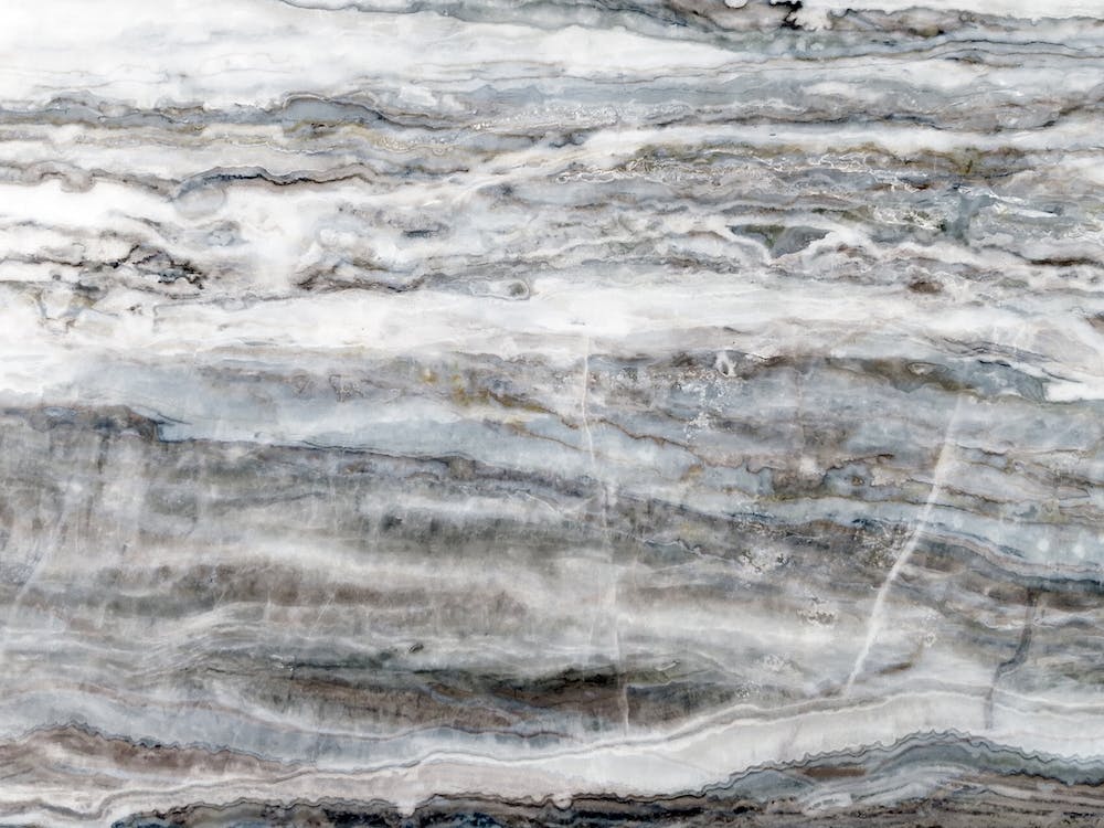 Paysage de Marbre Bleu et Blanc II