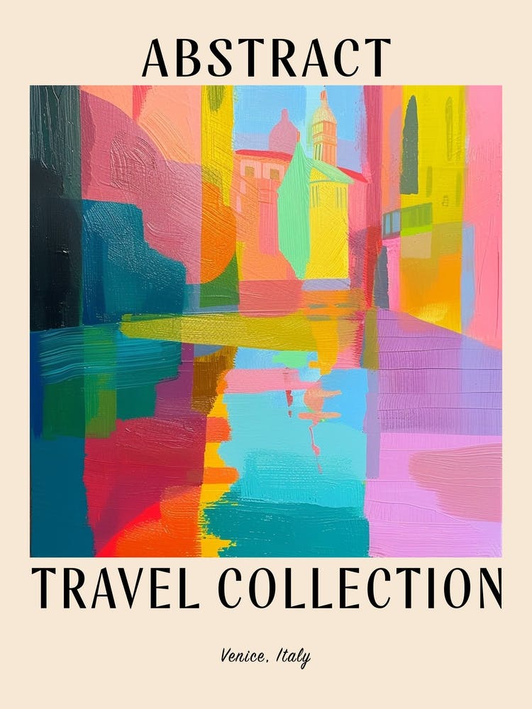 Abstract Travel Collection Poster Venice Italy 4