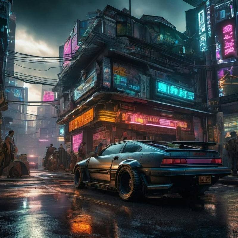 Cyberpunk Street Scene
