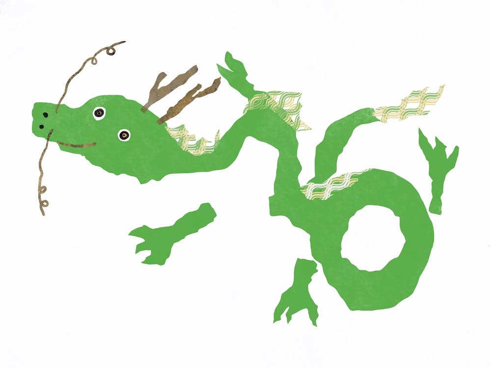 Green oriental Dragon