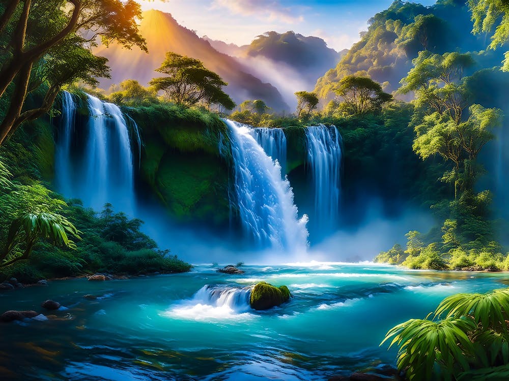 Waterfall In The Jungle 1