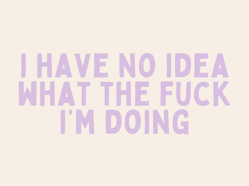 I Have No Idea What The Fuck I'm Doing | Lilac and Cream