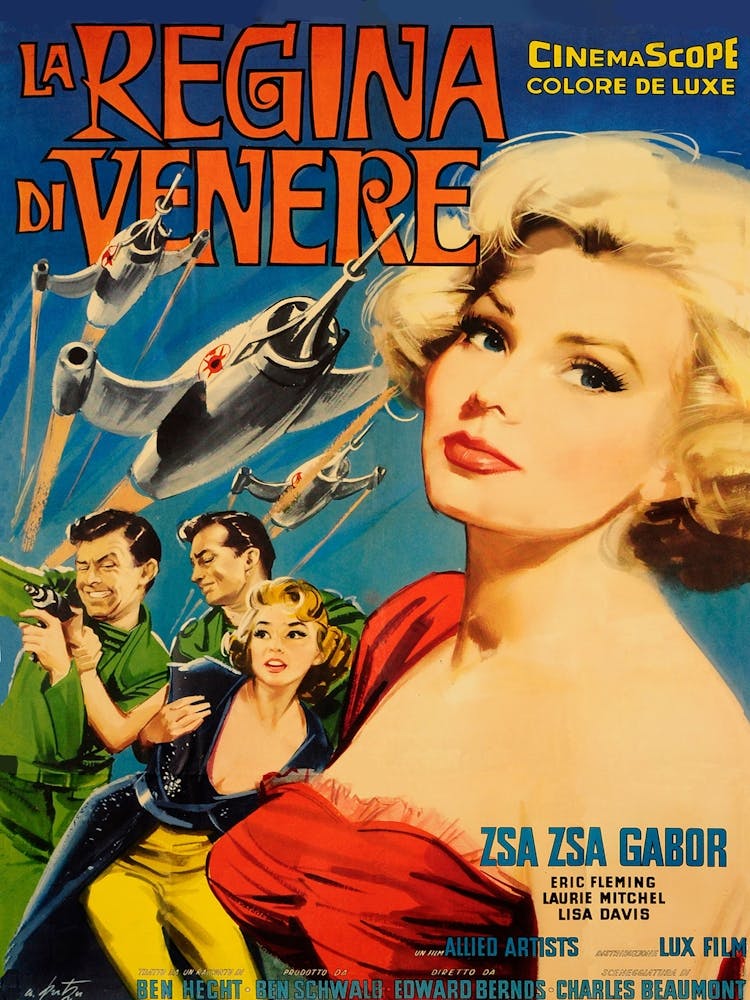 Zsa Zsa Gabor, Scifi Movie Poster,, Reign On Venus