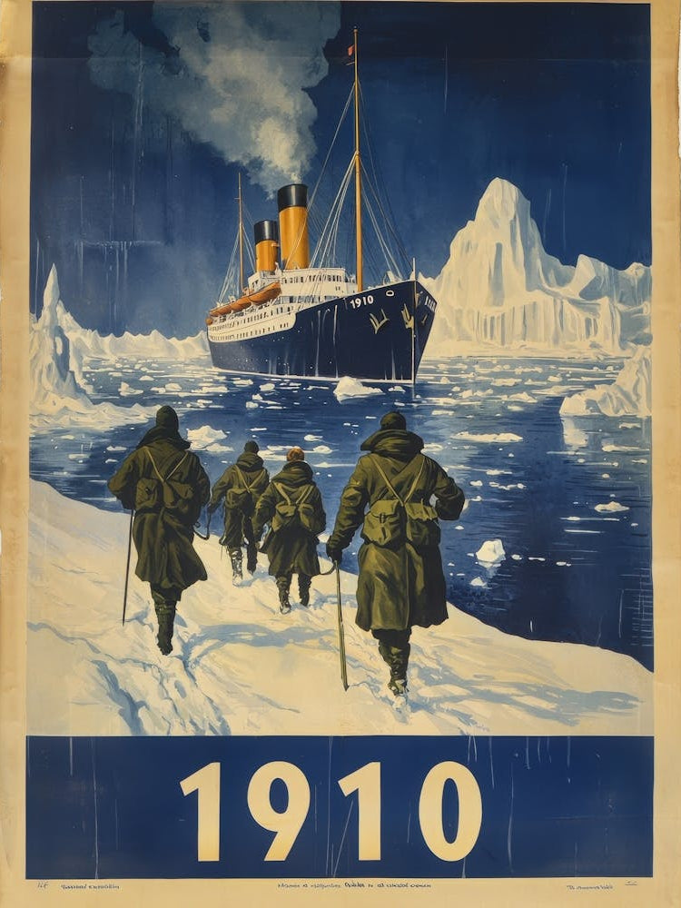 Aihrgdesign A Vintage Adventure Poster Of A Polar Exploration C5a480f8 0113 478d B84e 45ea152b1f60 2