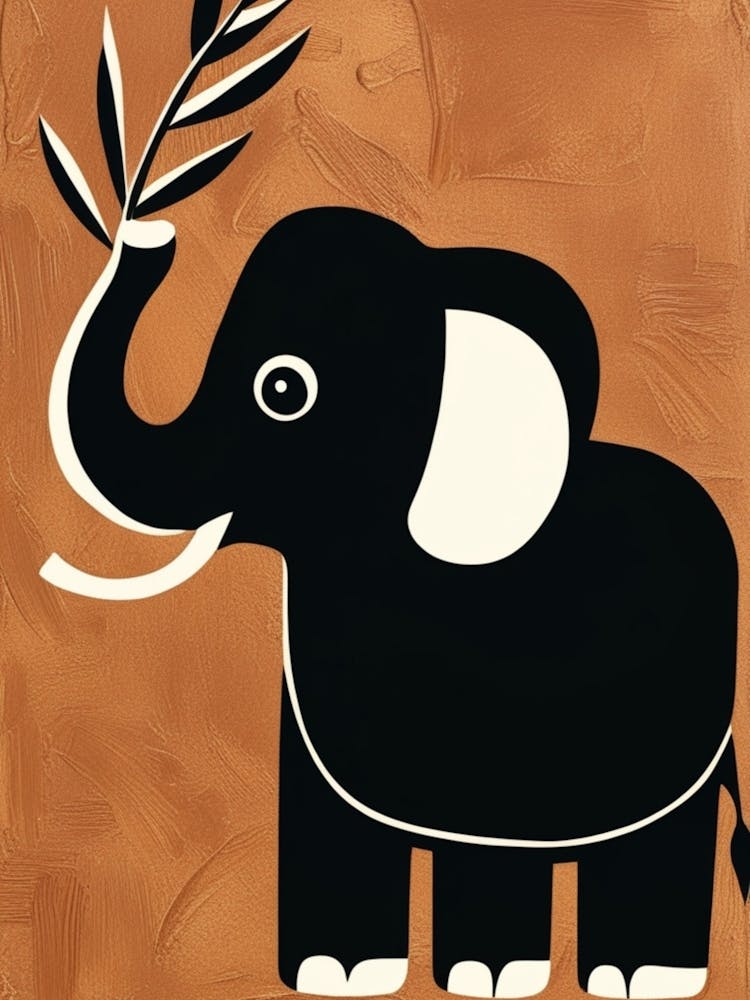 Elephant With Leaf