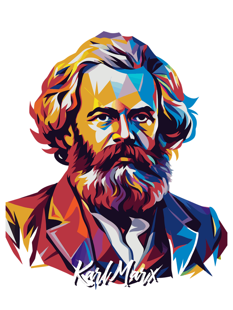 Karl Marx 03 Portrait WPAP Pop Art