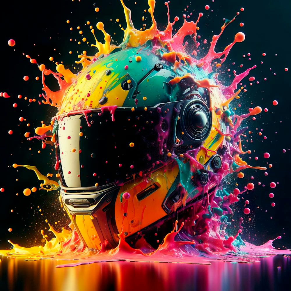 Paint Splashed Helmet