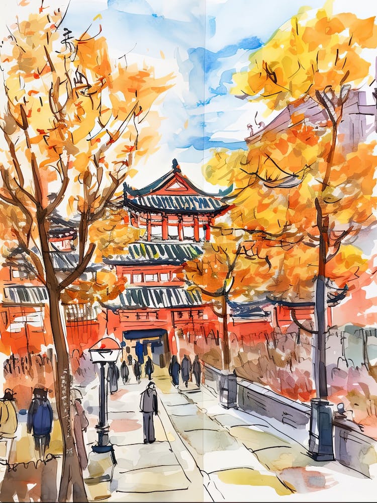 Beijing, Dreamy Storybook Illustration 2