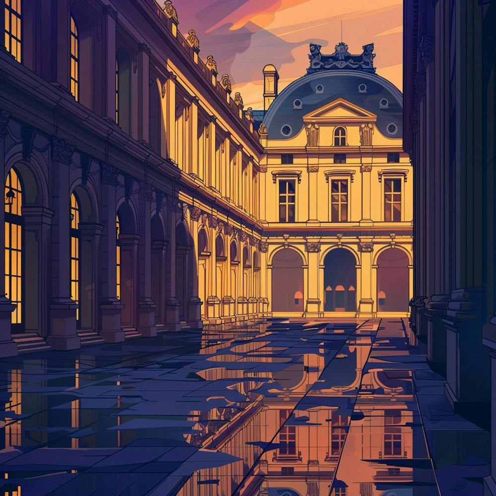 Louvre At Sunset 3
