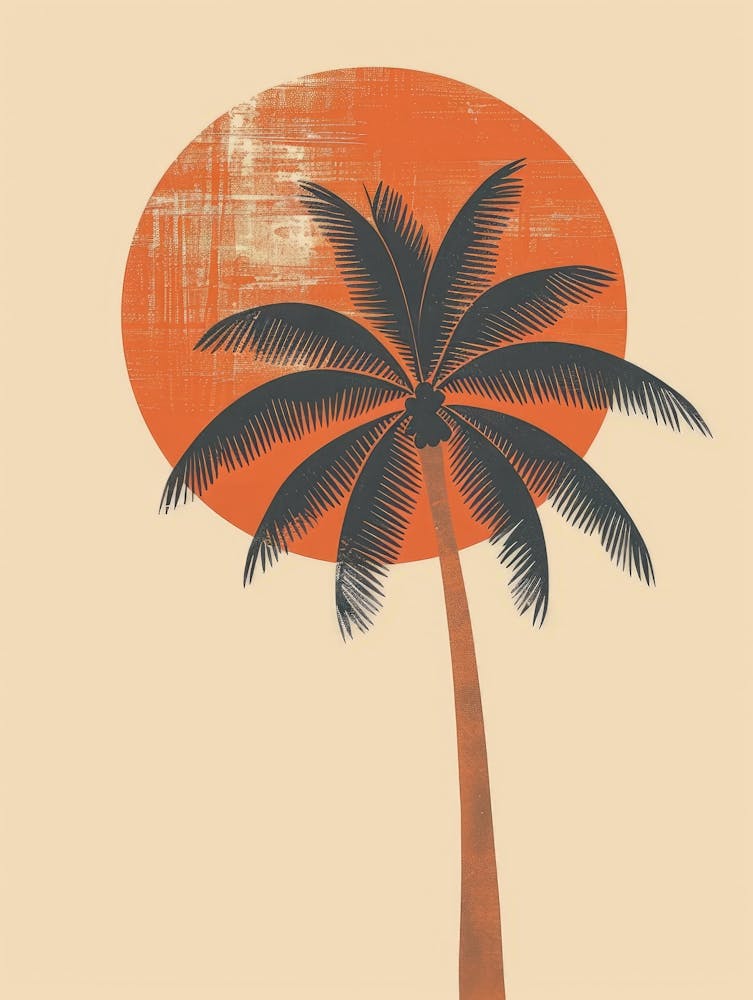 Palm Tree At Sunset 4