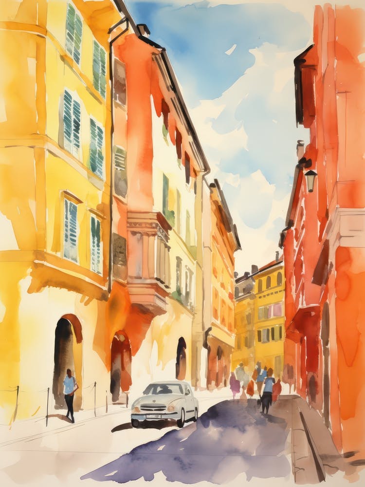 Vicenza, Italy Watercolour Streets 3