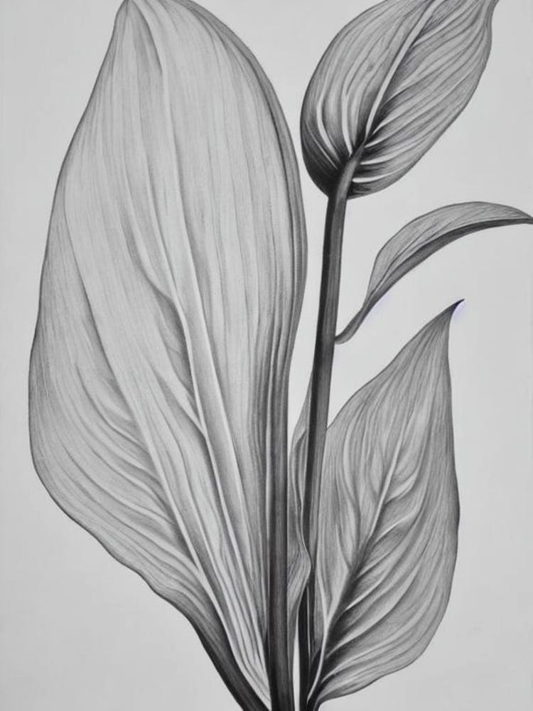Anthurium B&W Pencil 2 Flower