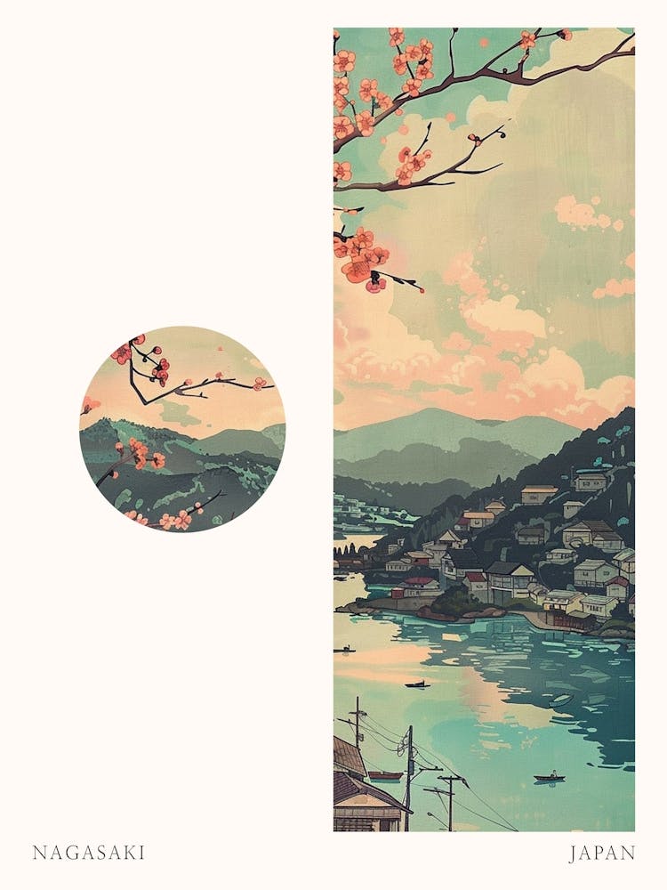 Nagasaki Japan 1 Cut Out Travel Poster