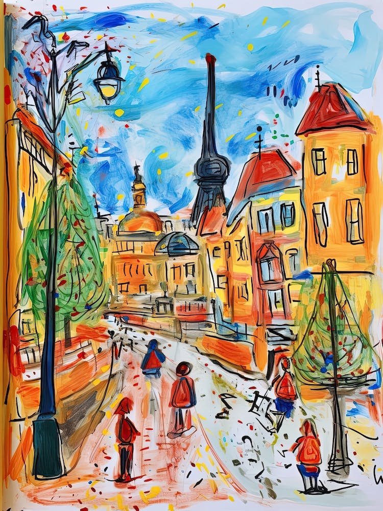 Berlin, Dreamy Storybook Illustration 2