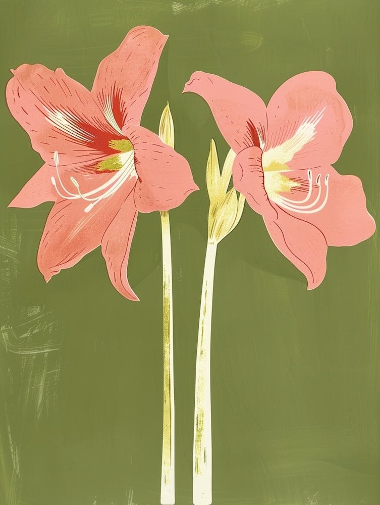 Pink & Green Amaryllis 5