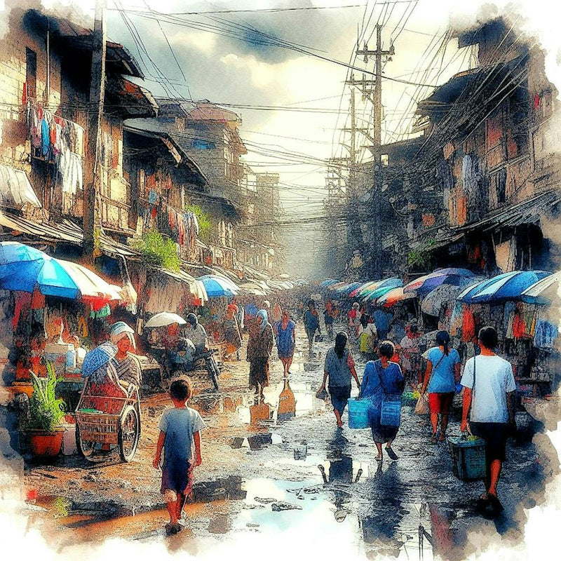 the street