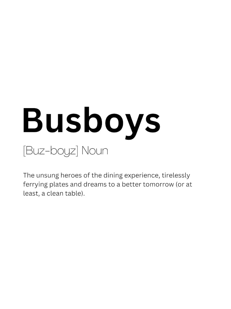 Busboys Definition Meaning