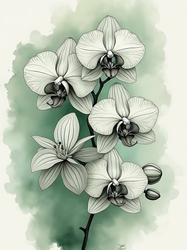 Flowing Sage Petal Serenity