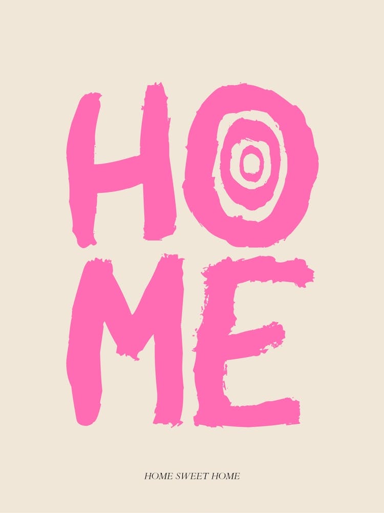 HOME Pink Print