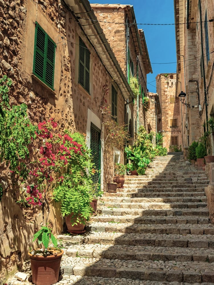 Fornalutx Mallorca Stairs In The Old Town