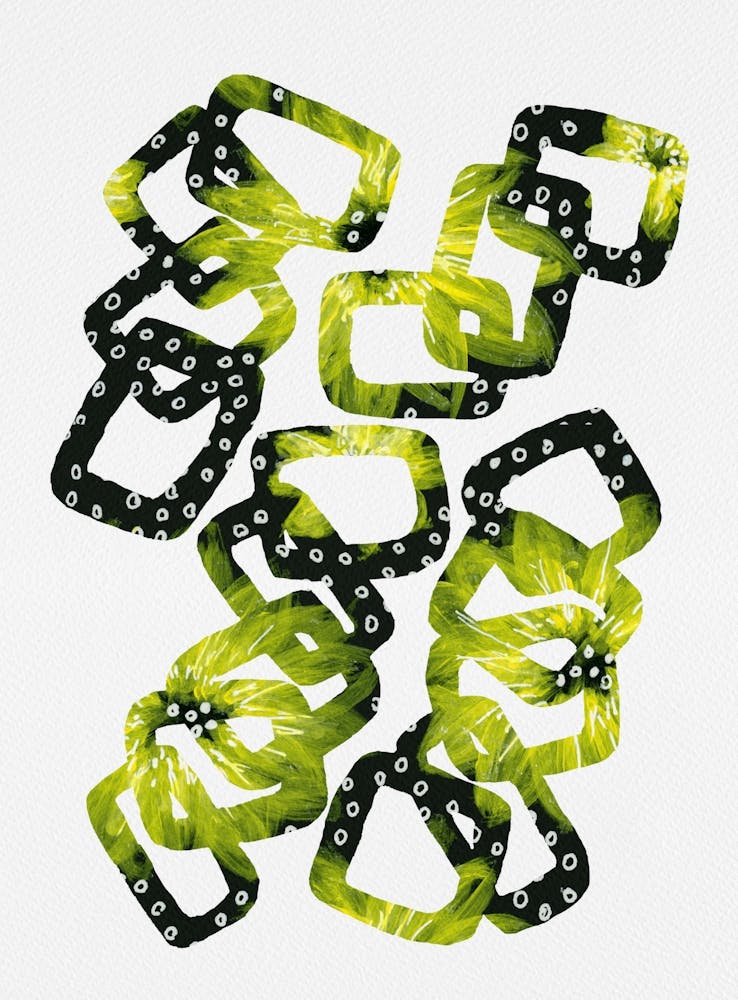 Rectangle Chain Polka Dot Bright 1