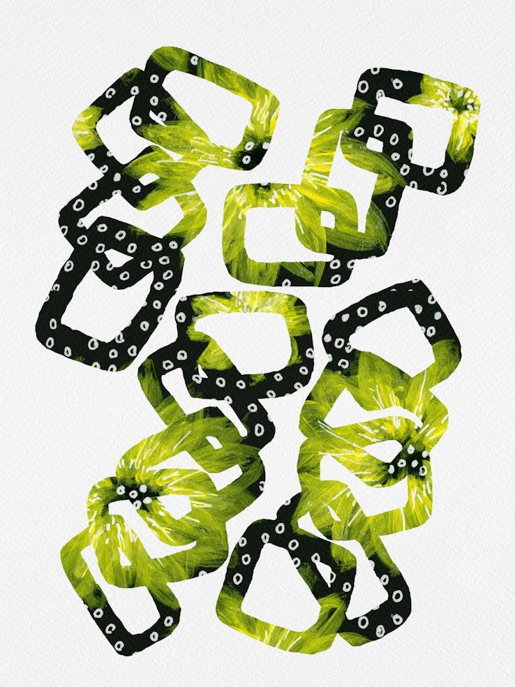 Rectangle Chain Polka Dot Bright 1