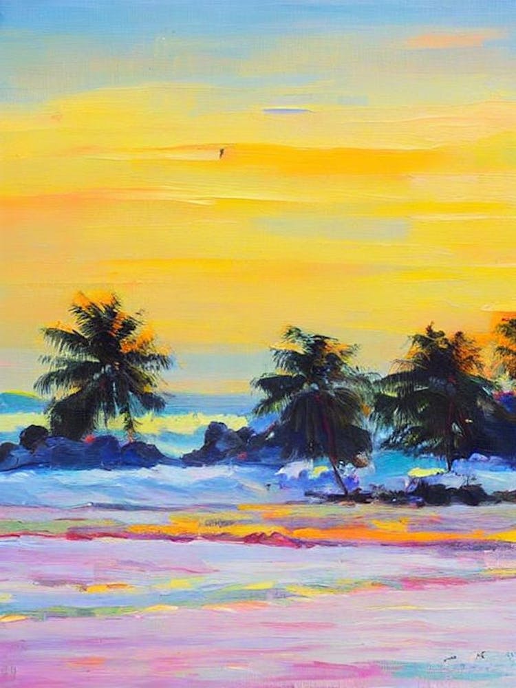 Ngwe Saung Beach, Myanmar Bright Abstract