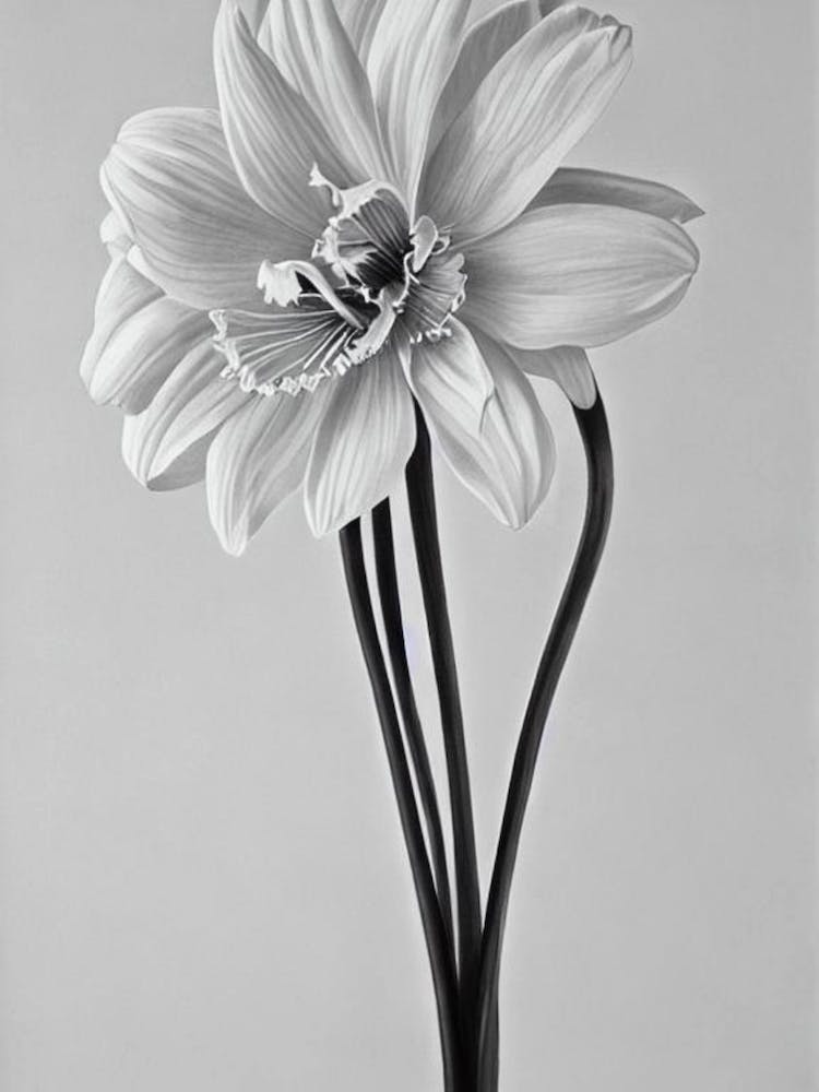 Daffodils B&W Pencil 2 Flower