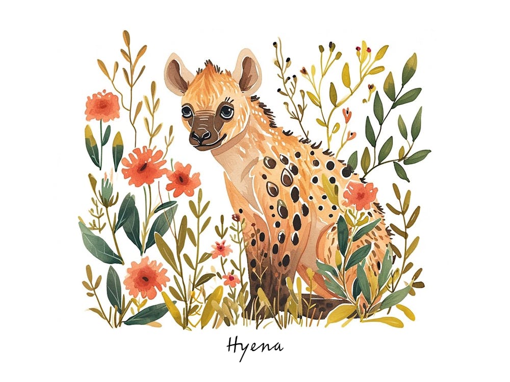 Little Floral Hyena 3 Poster
